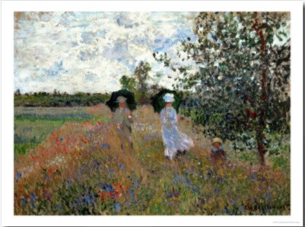 Promenade Near Argenteuil, 1873-Claude Monet Painting